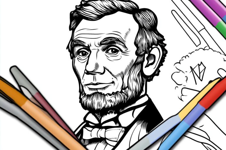 Abraham Lincoln Coloring Pages : Coloring Fun & History Lessons