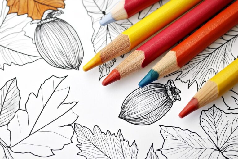 Acorn Coloring Pages : Fall Fun for Kids and Adults