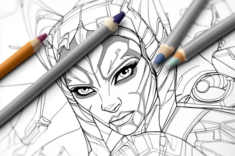 Ahsoka Coloring Pages : Unleash Your Inner Artist with Star Wars Fun