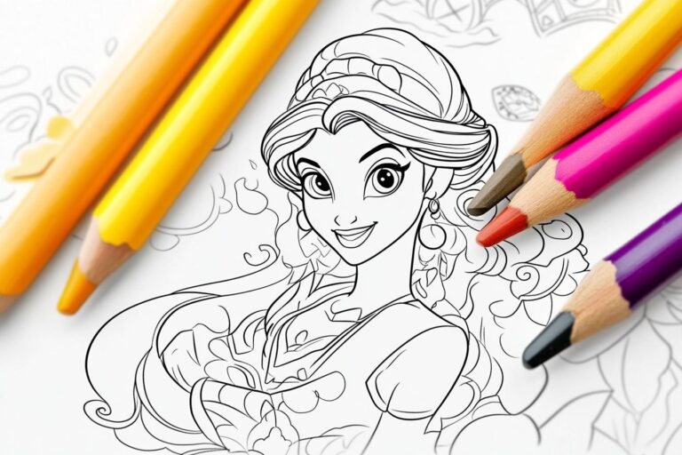 Aladdin Coloring Pages : Coloring Fun with Aladdin, Jasmine, and More