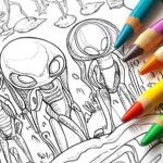 Aliens Coloring Pages : Blast Off with Space-Themed Coloring Fun