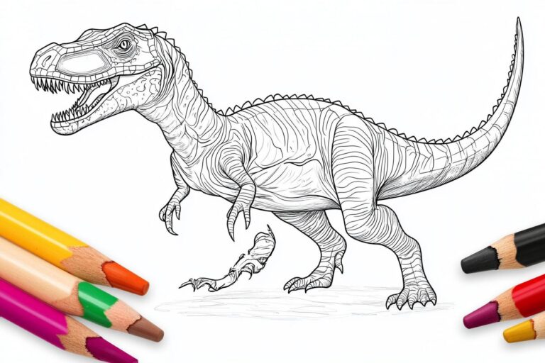 Allosaurus Coloring Pages: Dinosaur Art for Kids