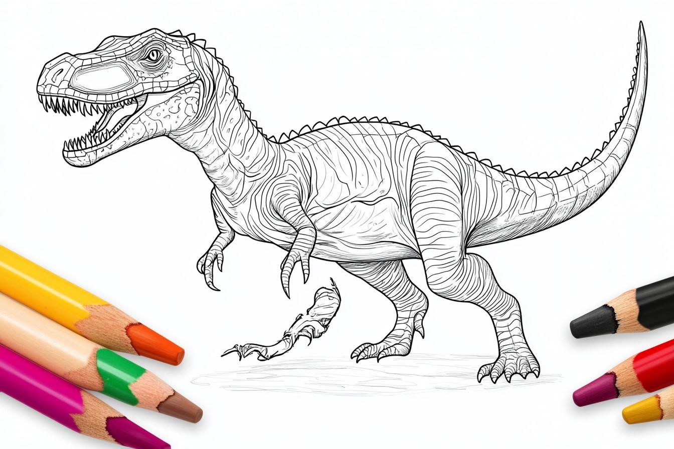 Allosaurus Coloring Pages Free Printable PDF Allosaurus Coloring Pages
