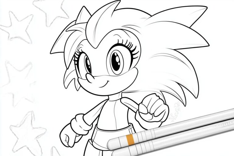 Amy Rose Coloring Pages : Color Your Sonic Adventure