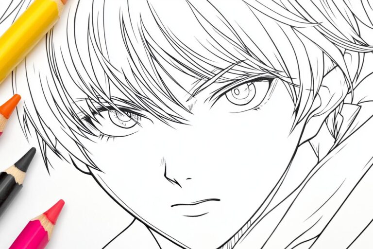 Anime Guy Coloring Pages : Unleash Your Creativity with Anime Art