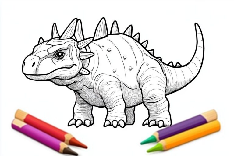 Ankylosaurus Coloring Pages : Fun Dinosaur Coloring for Kids