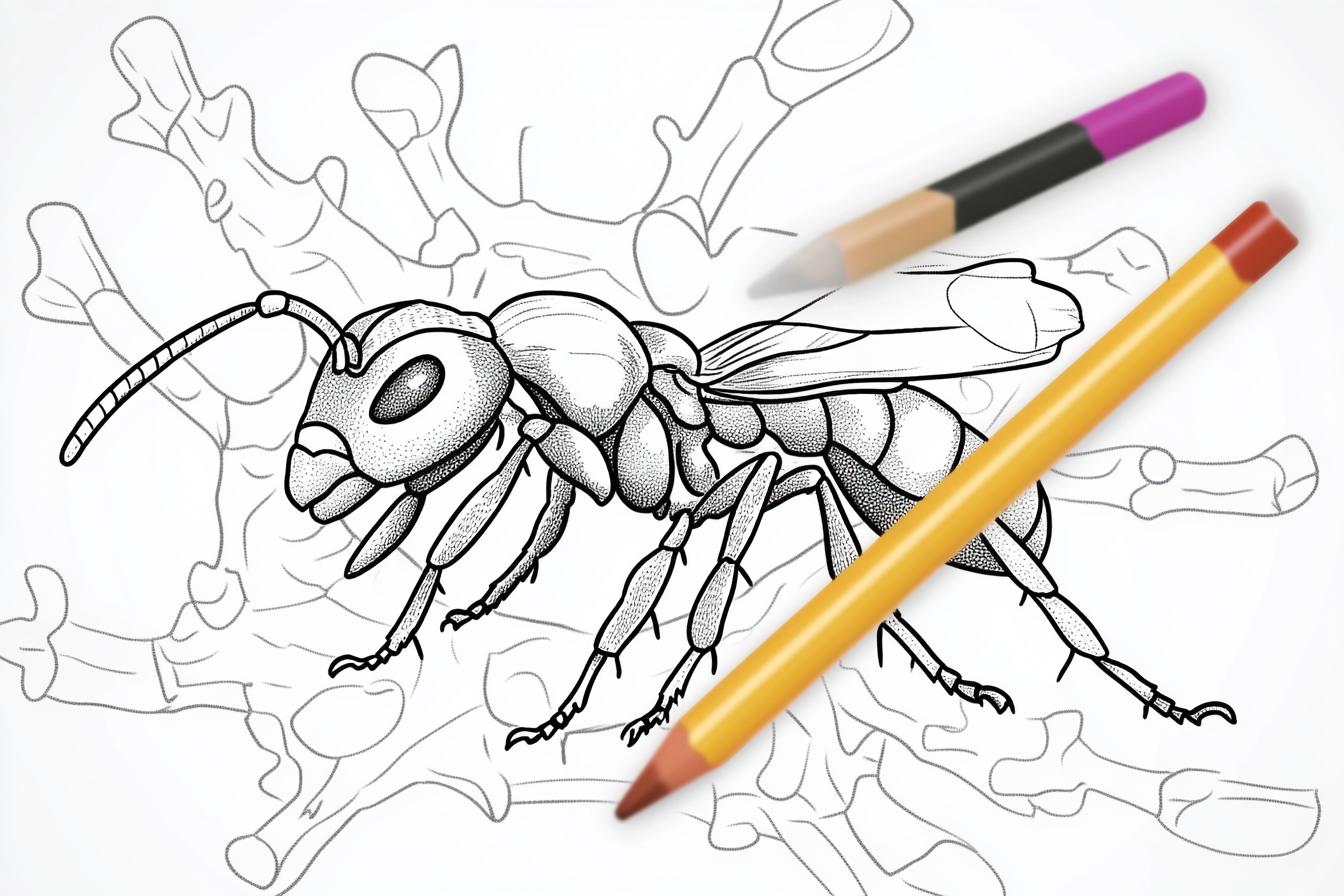 Ant Coloring Pages Free Printable PDF Ant Coloring Pages