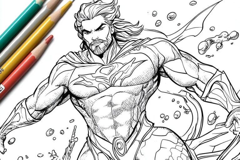 Aquaman Coloring Pages : Dive into Creative Fun