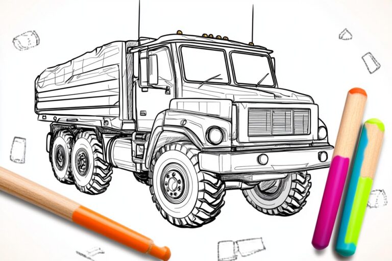 Army Truck Coloring Pages : Color Your Way to Military Adventures