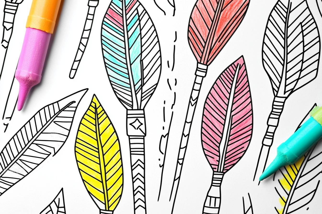 Arrow Coloring Pages Free Printable PDF Arrow Coloring Pages