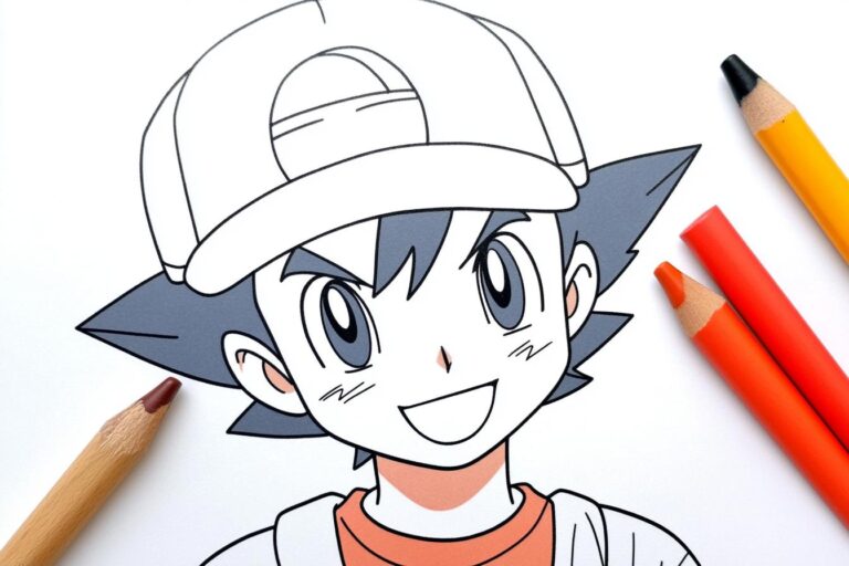Ash Ketchum Coloring Pages : Unleash Your Inner Trainer
