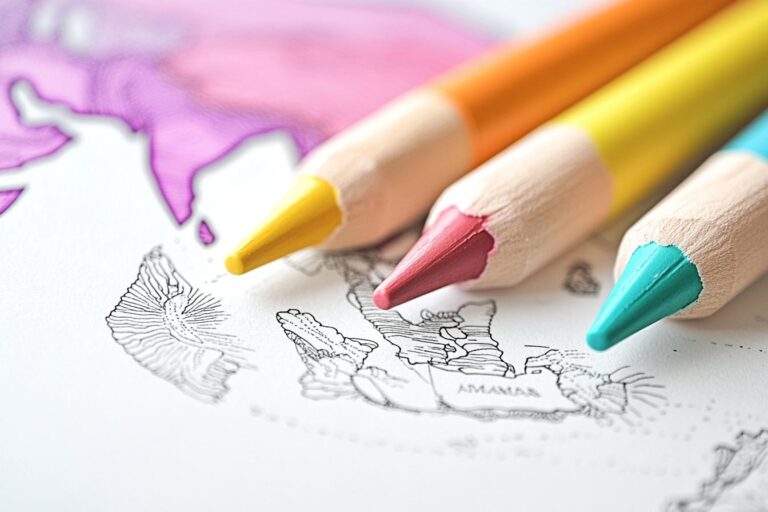 Asia Map Coloring Pages : Color Your Way Through Asian Geography