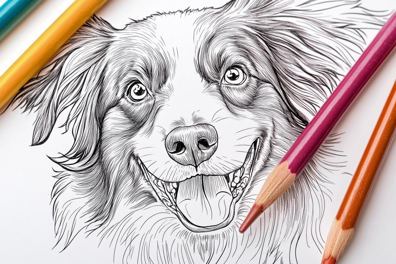 Australian Shepherd Coloring Pages Free Printable PDF Australian Shepherd Coloring Pages