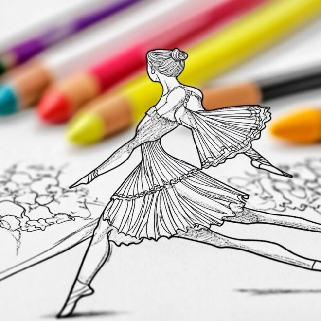 Ballerina Coloring Pages : Coloring Fun for Kids