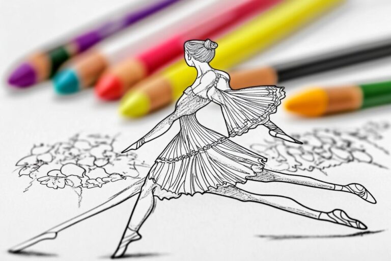 Ballerina Coloring Pages : Coloring Fun for Kids