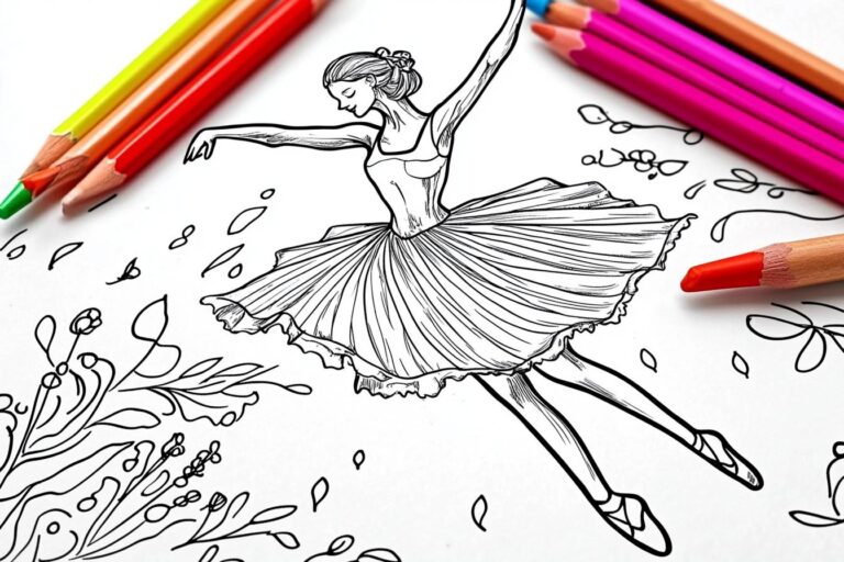 Ballet Dancer Coloring Pages : Spark Creativity & Artistic Expression
