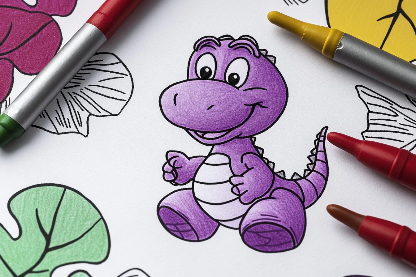 Barney Coloring Pages Free Printable PDF Barney Coloring Pages