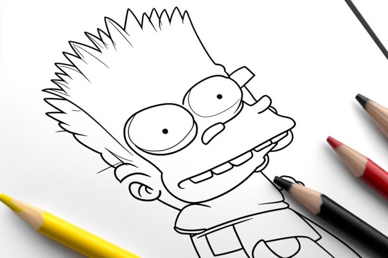 Bart Simpson Coloring Pages : Fun for Kids, Creative Expression & More