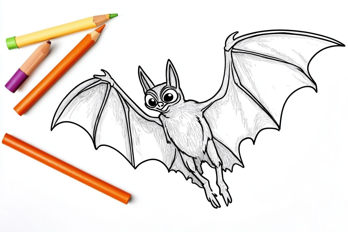 Free Printable PDF Bat Coloring Pages