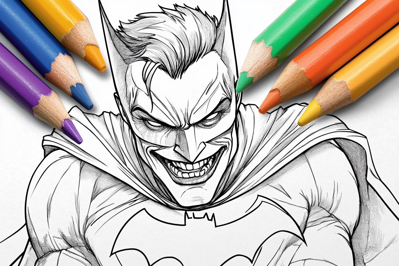 Free Printable PDF Batman and Joker Coloring Pages