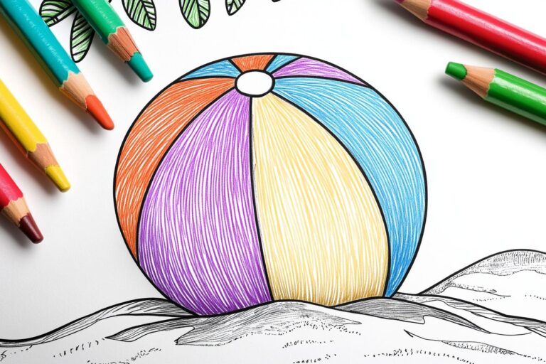 Beach Ball Coloring Pages : Summer Fun for Kids