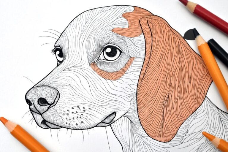 Beagle Coloring Pages : Free Printable Beagle Illustrations for Kids