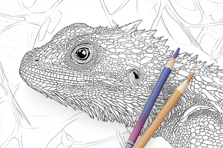 Bearded Dragon Coloring Pages : Fun & Educational Art for All Ages