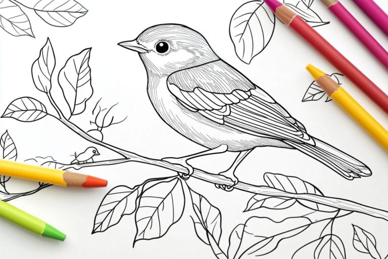 Bird Coloring Pages : Color Your Way to Fun, Learning, and Relaxation