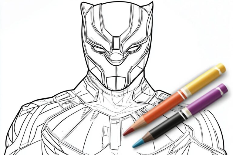 Black Panther Coloring Pages : Color Wakanda’s Hero