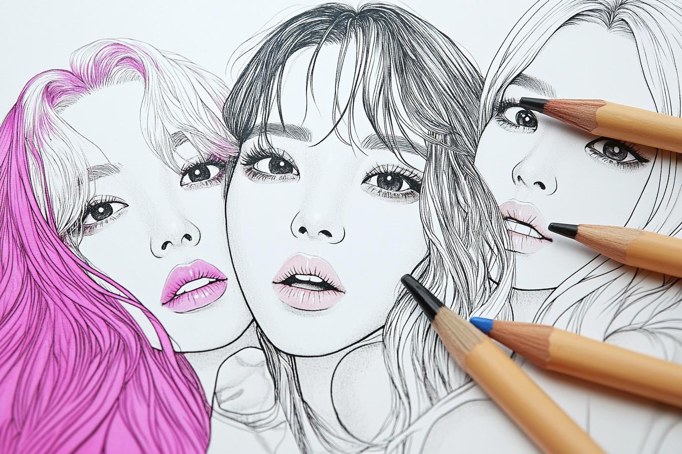 Blackpink Coloring Pages Free Printable PDF Blackpink Coloring Pages