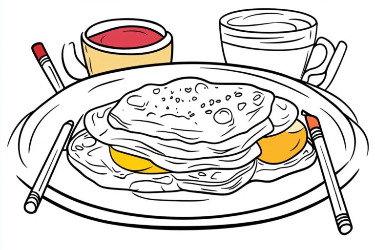 Breakfast Coloring Pages : Color Your Way to a Delicious Morning