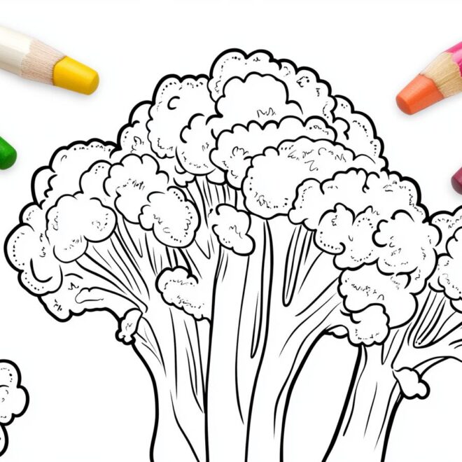 Broccoli Coloring Pages : Fun & Educational Art for Kids