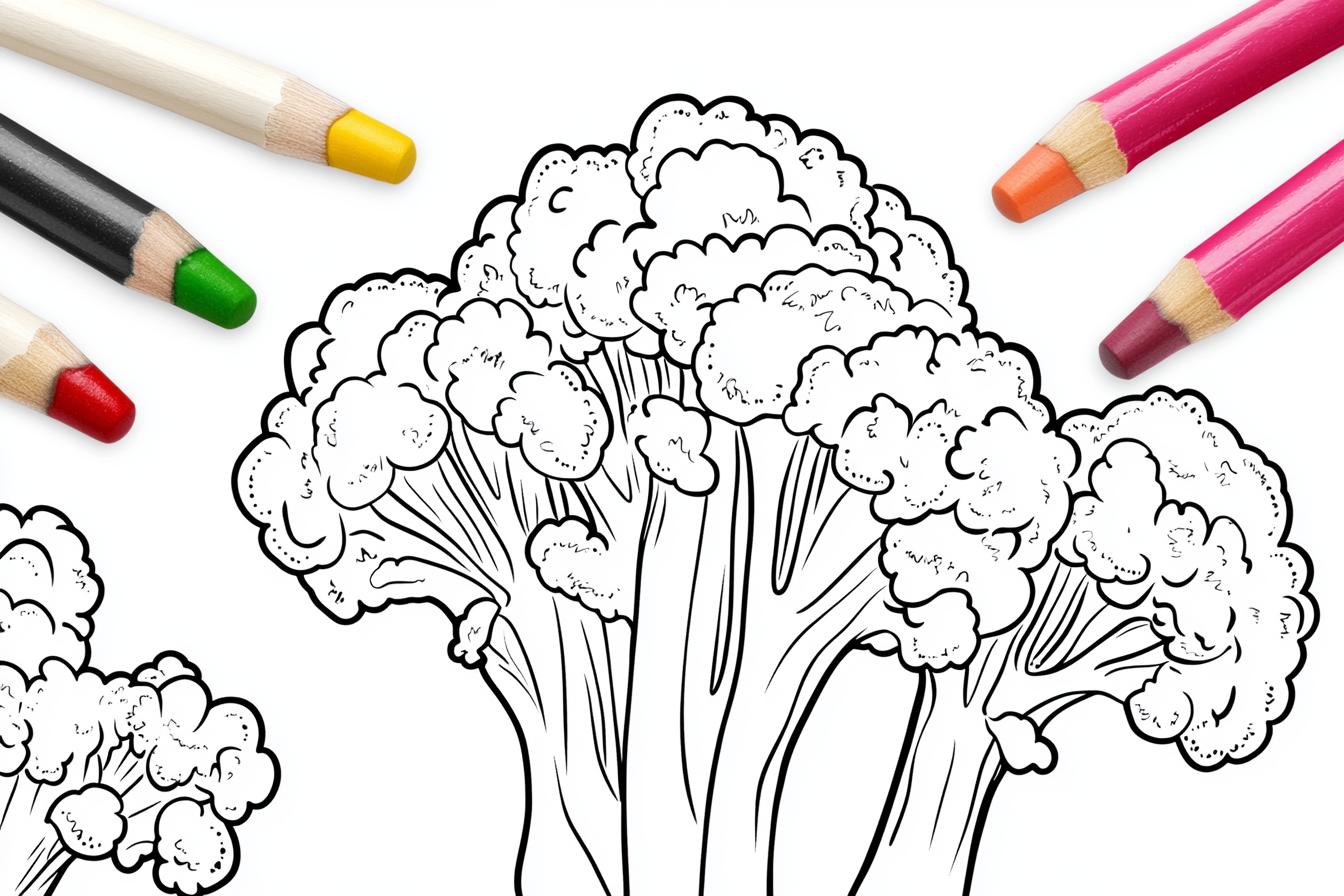 Broccoli Coloring Pages Free Printable PDF Broccoli Coloring Pages