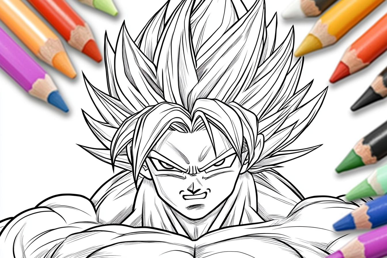 Broly Coloring Pages Free Printable PDF Broly Coloring Pages