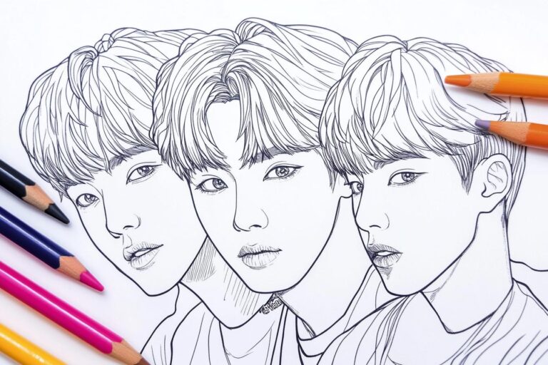 Bts Coloring Pages : Color Your World with BTS