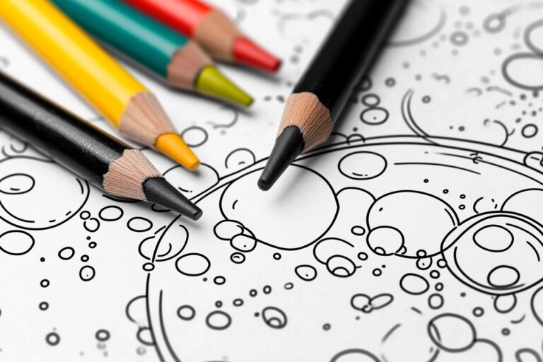 Bubbles Coloring Pages : Fun for Kids, Learning & Relaxation