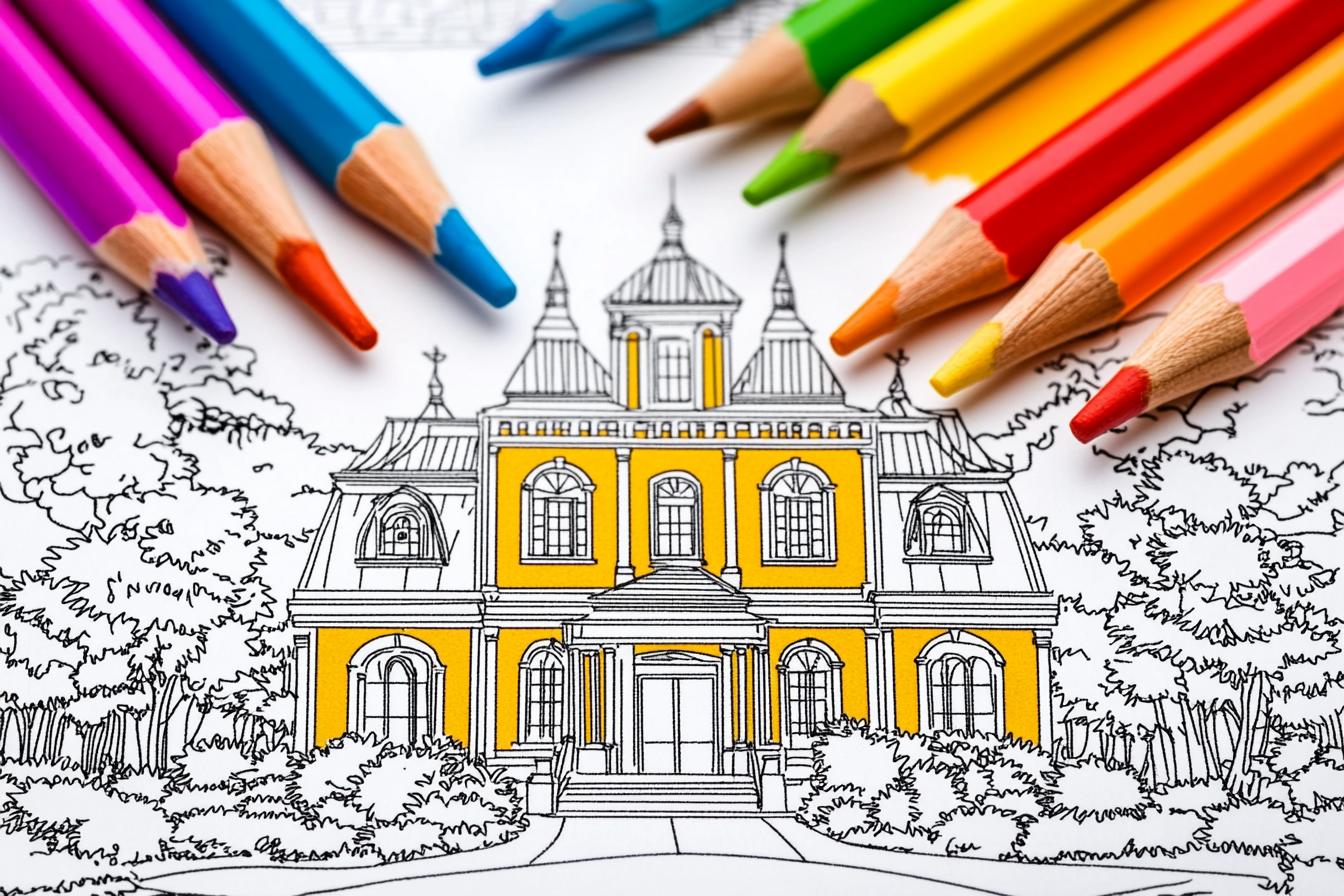 Free Printable PDF Building Coloring Pages