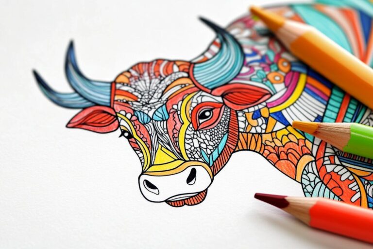Bull Coloring Pages : Unleash Creativity and Learn About Bulls