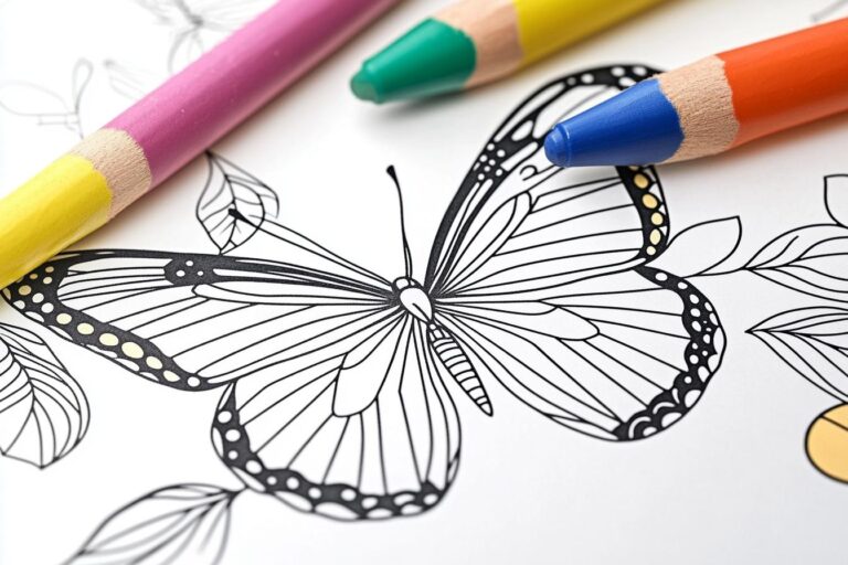 Butterfly Mandala Coloring Pages : Relaxing Art for All Ages