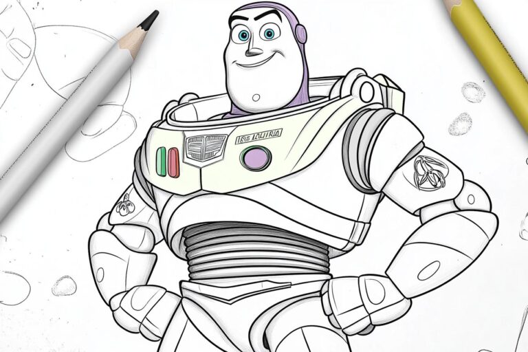 Buzz Lightyear Coloring Pages : Blast Off With Creative Fun