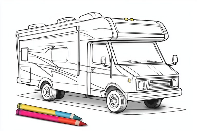 Camper Rv Coloring Pages : Color Your RV Dreams
