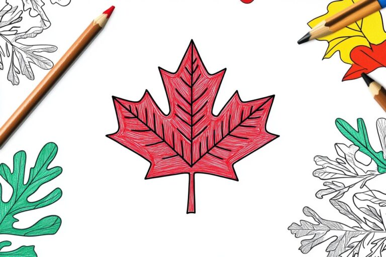 Canada Flag Coloring Pages : Color Your Canadian Pride