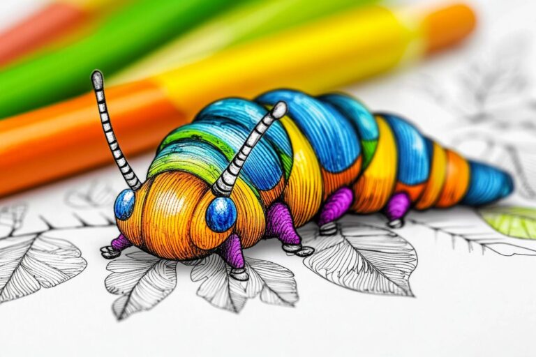 Caterpillar Coloring Pages : Fun and Educational Activity for Kids