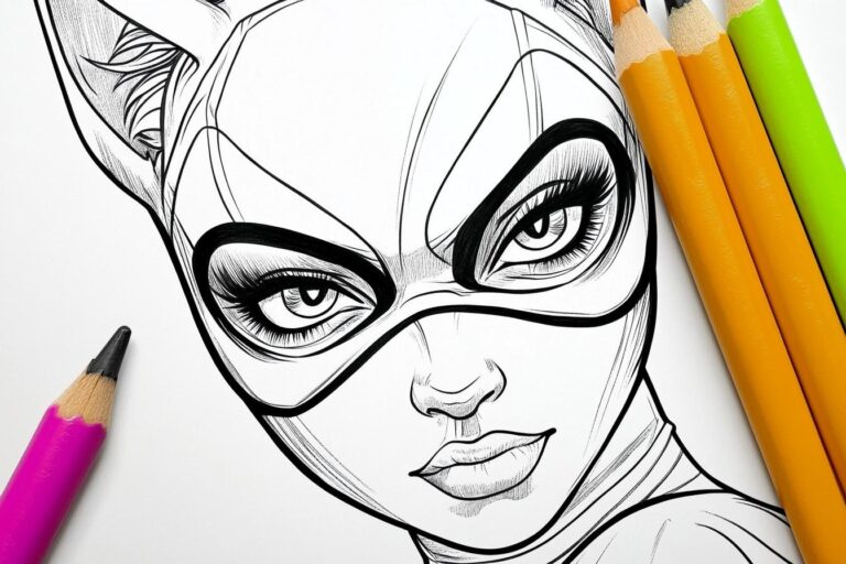Catwoman Coloring Pages : Unleash Your Inner Catwoman