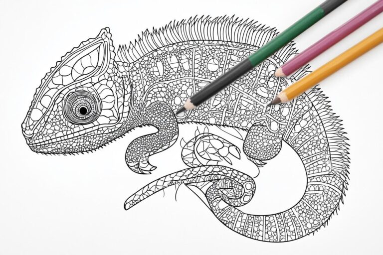 Chameleon Coloring Pages : Color the Amazing Chameleon