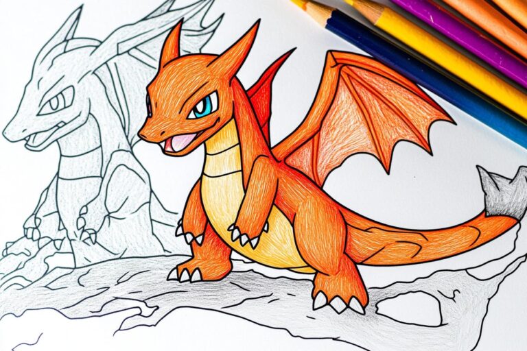 Charizard Coloring Pages : Free Printable Designs for Kids