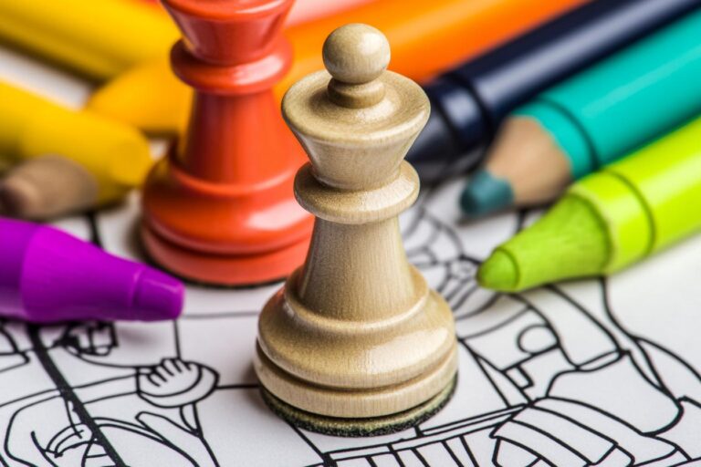 Chess Coloring Pages : Color Your Way to Chess Mastery