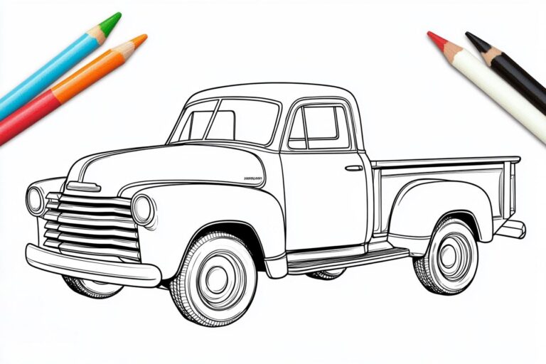 Chevy Truck Coloring Pages : Color Your Way to Chevy Truck Fun