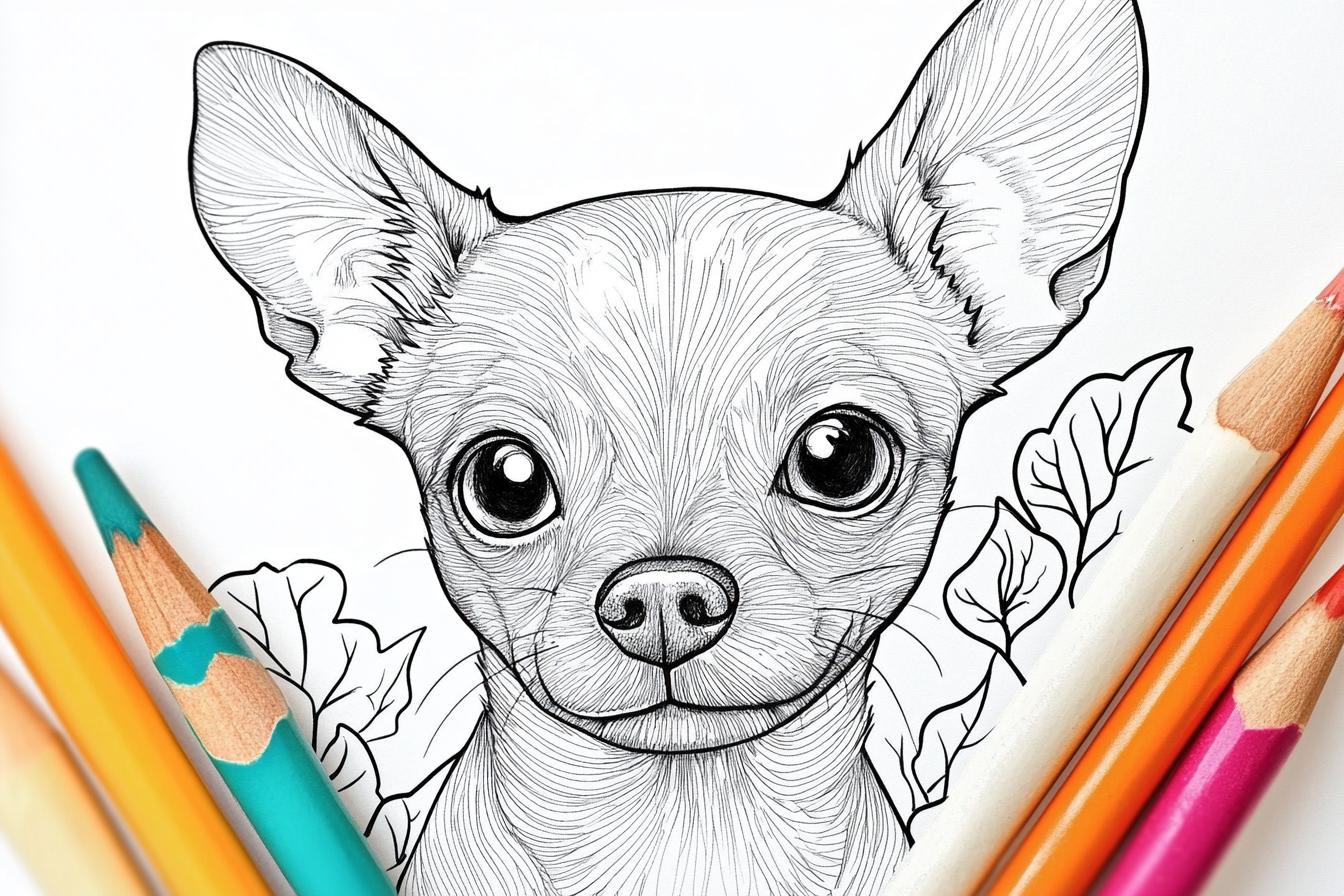Chihuahua Coloring Pages Free Printable PDF Chihuahua Coloring Pages