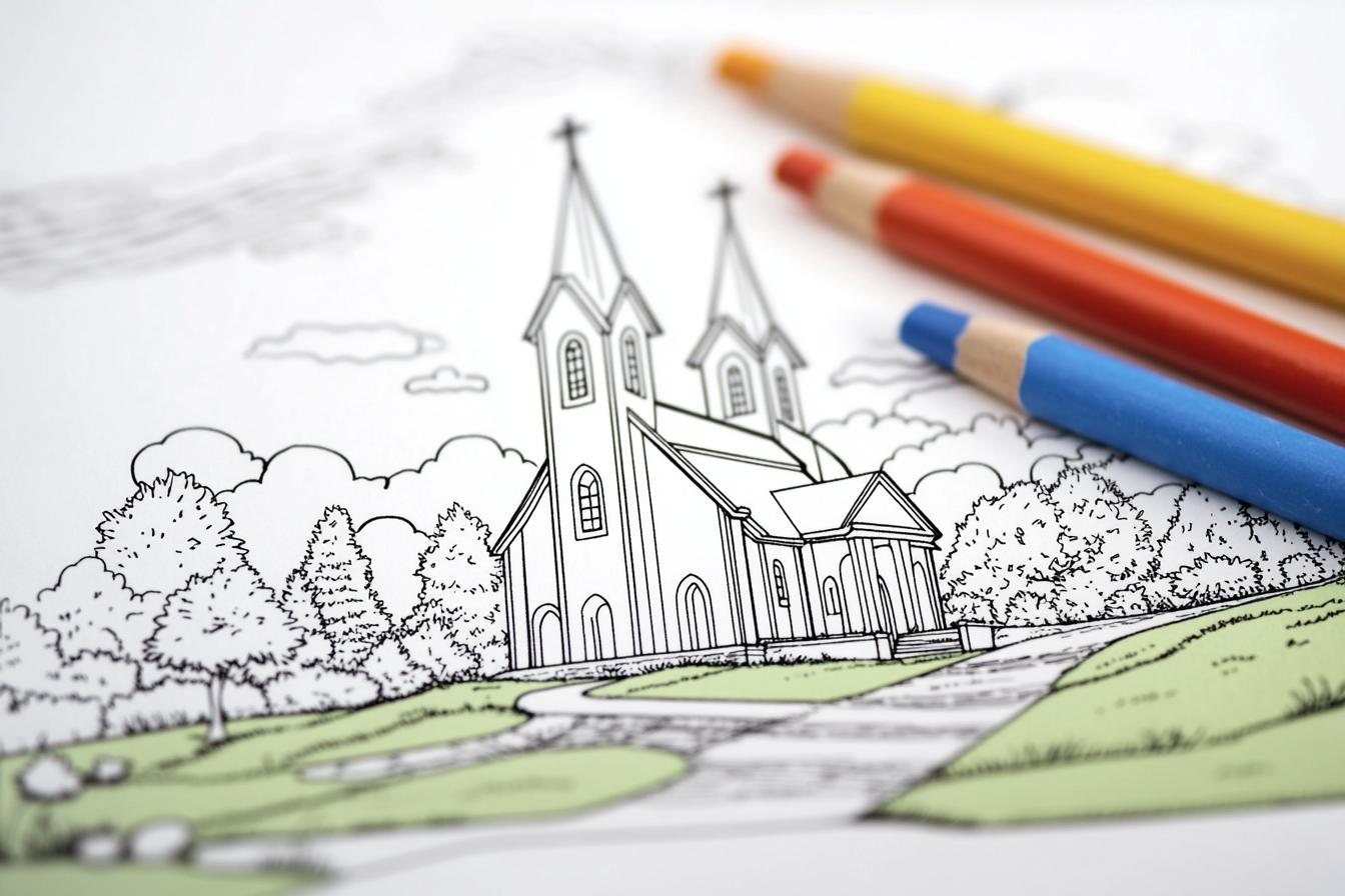 Church Coloring Pages Free Printable PDF Church Coloring Pages